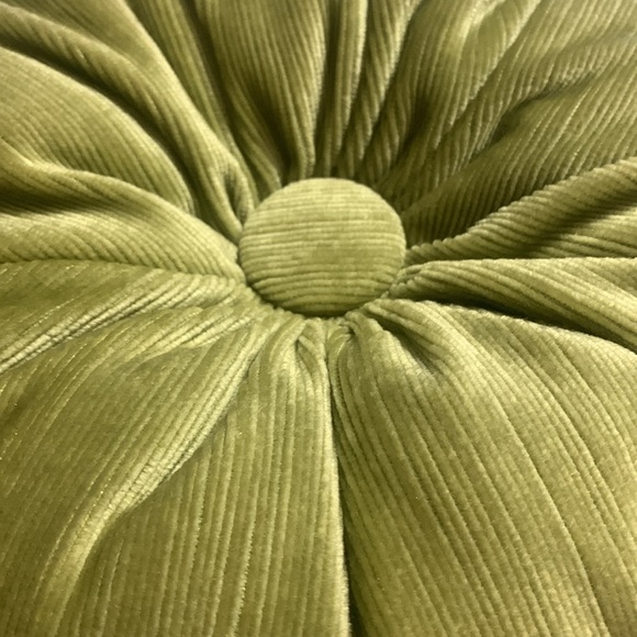 Soft Green Pumpkin Round Pillow 13 in - Picture 3 of 6